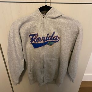University of Florida (Florida Gators) grey zip up hoodie
